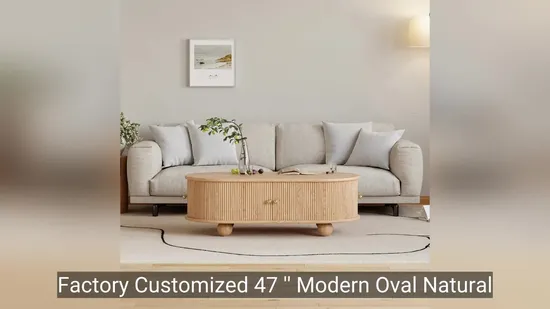 Modern Puzzle Design Extendable Sliding Hidden Storage Wooden Coffee Table 