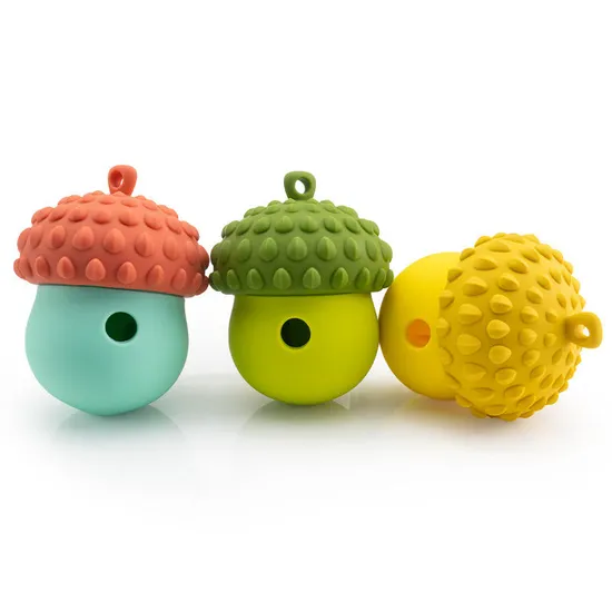 Pine Cone Shaped Silicone Pet Slow Food Toy Dog Multi