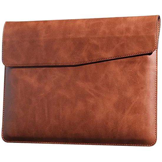 Wholesale Leather Laptop Sleeve for MacBook Laptop Case Slim Waterproof Protective Bag for 15