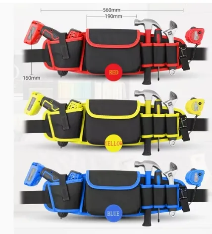 Hot Style Multifunctional Tool Waist Belt Bag Durable Waterproof Canvas for Electrician Repair 