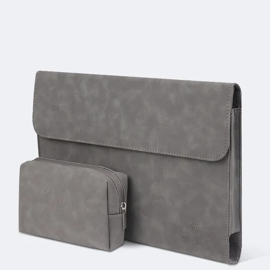 Premium PU Leather Laptop Sleeve for 14