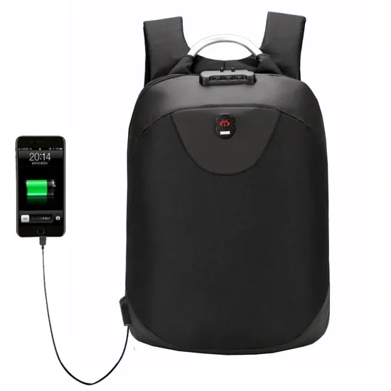 Business Anti Theft Waterproof Computer Travel Backpack with USB Charging Port 